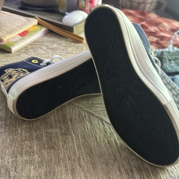 Darc Sport Wolves High Top Sneakers Navy/Tan Men's Size 6.5 Women 8.5 - Picture 4 of 5